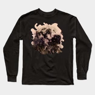 English Cocker Spaniel Sketch Long Sleeve T-Shirt